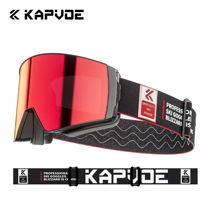 Kapvoe herre skisolbriller snebriller snowboarding skimaske til kvinder antidug linsesæt  uv400 snescooterbriller motorcykel: Grøn / Hvid