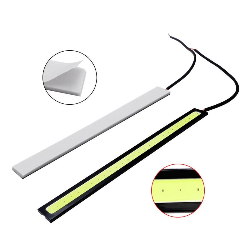 2 STUKS COB DRL LED Driving Dagrijverlichting Werklampen 17cm Verlichting Strip DRL 12V COB LED Waterdicht panel Auto auto led styling