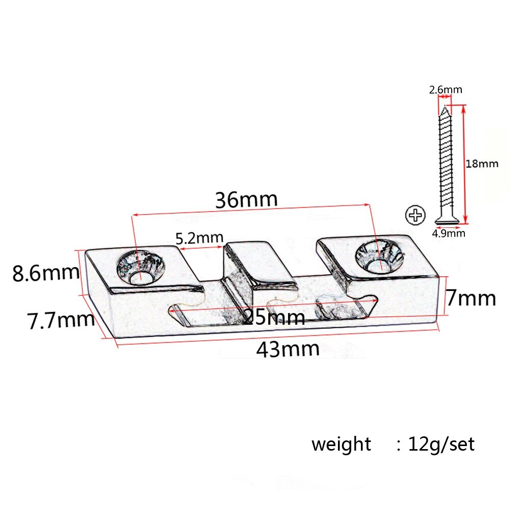 Roller String Retainer Tree Guide Voor 3 String Bass Gitaar Doos Gitaar-Chrome