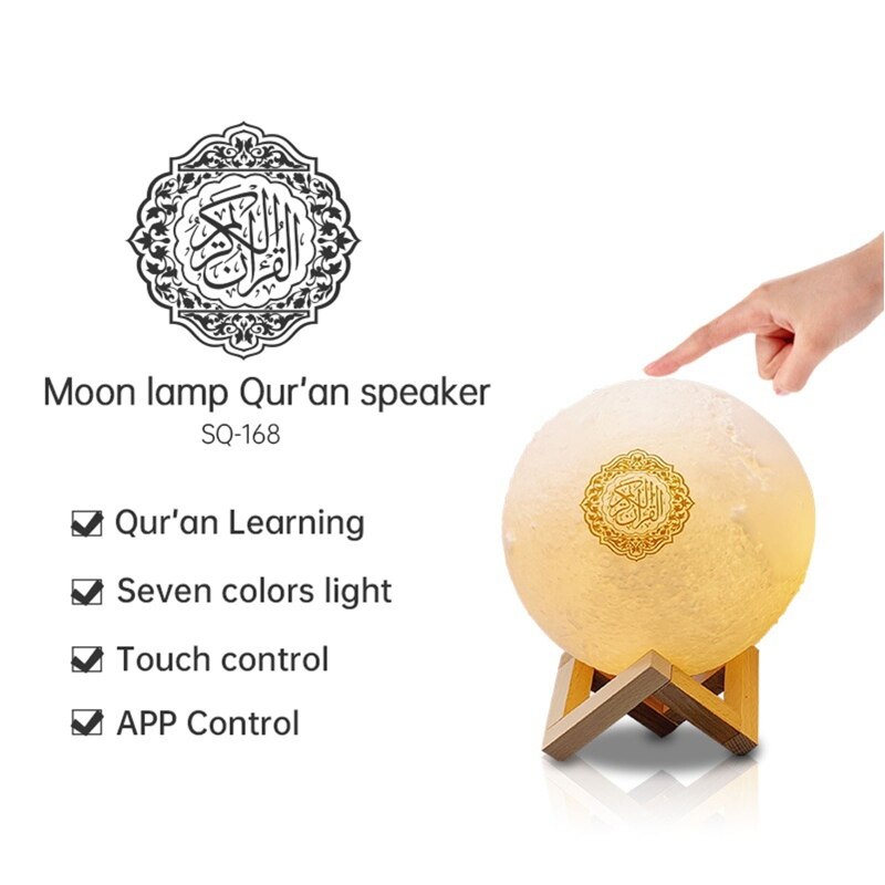 Quran Bluetooth Lautsprecher Mond Lampe mit Unterstützung Regal APP Kontrolle Nacht Licht mit Koran Rezitation Übersetzung