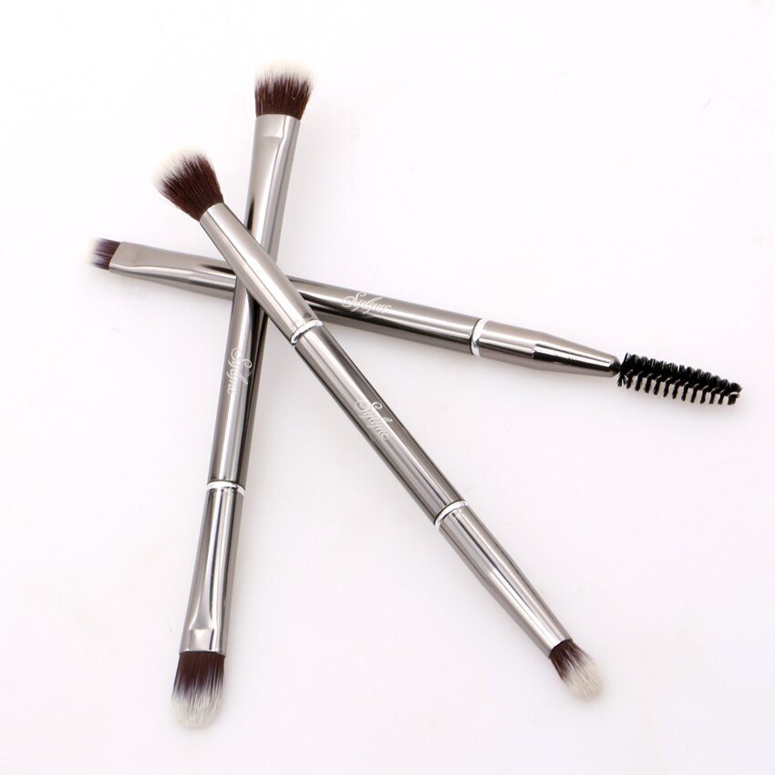 Sylyne makeup penslar 100%  metall dubbeländade blending ögonskugga ögonbryn ögon concealer make up borstar hållare.