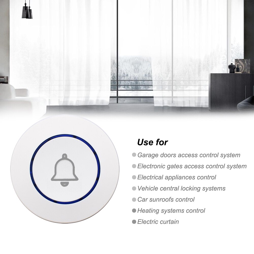 433MHz Wireless Doorbell Door Bell Button for Home Security Alarm System Hardware