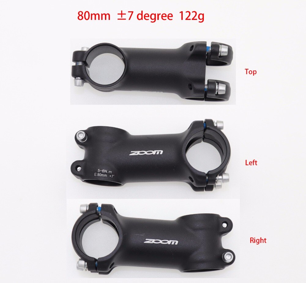 Zoom bike Stem Ultralight Aluminum + - 7 Degrees Mountain Road Bike Bicycle MTB 28.6 31.8 60 70 80 90 100 110 120 mm