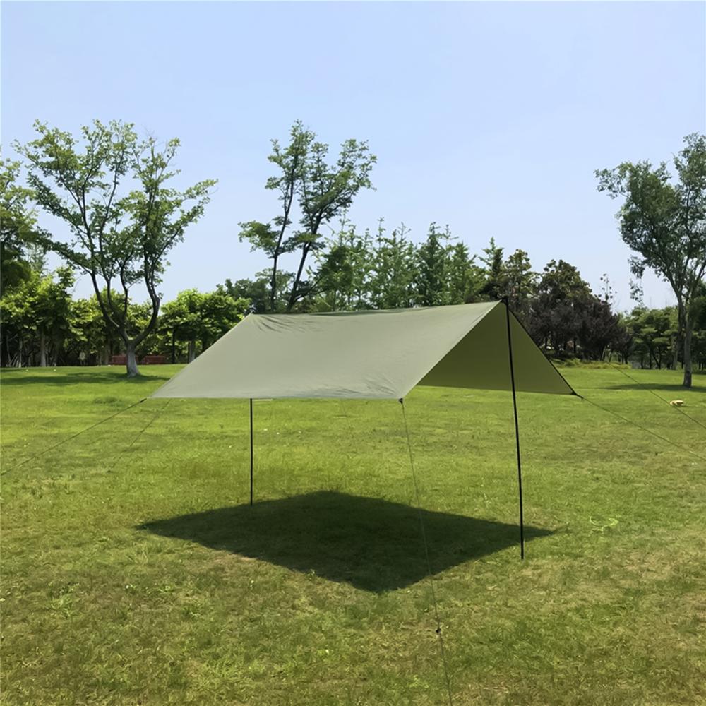 3mX3m Tent Tarp Awning Waterproof Sun Shade Rain Shelter Beach Tent Anti UV Camping Sunshade Canopy Hiking Fishing Picnic Pad