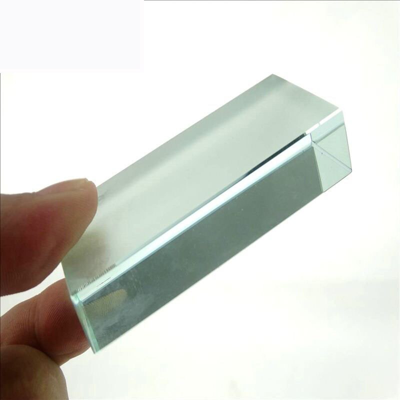 Optisk rektangulær glassten med en side kedelig polsk fysik optisk eksperimentelt apparat undervisningsinstrument