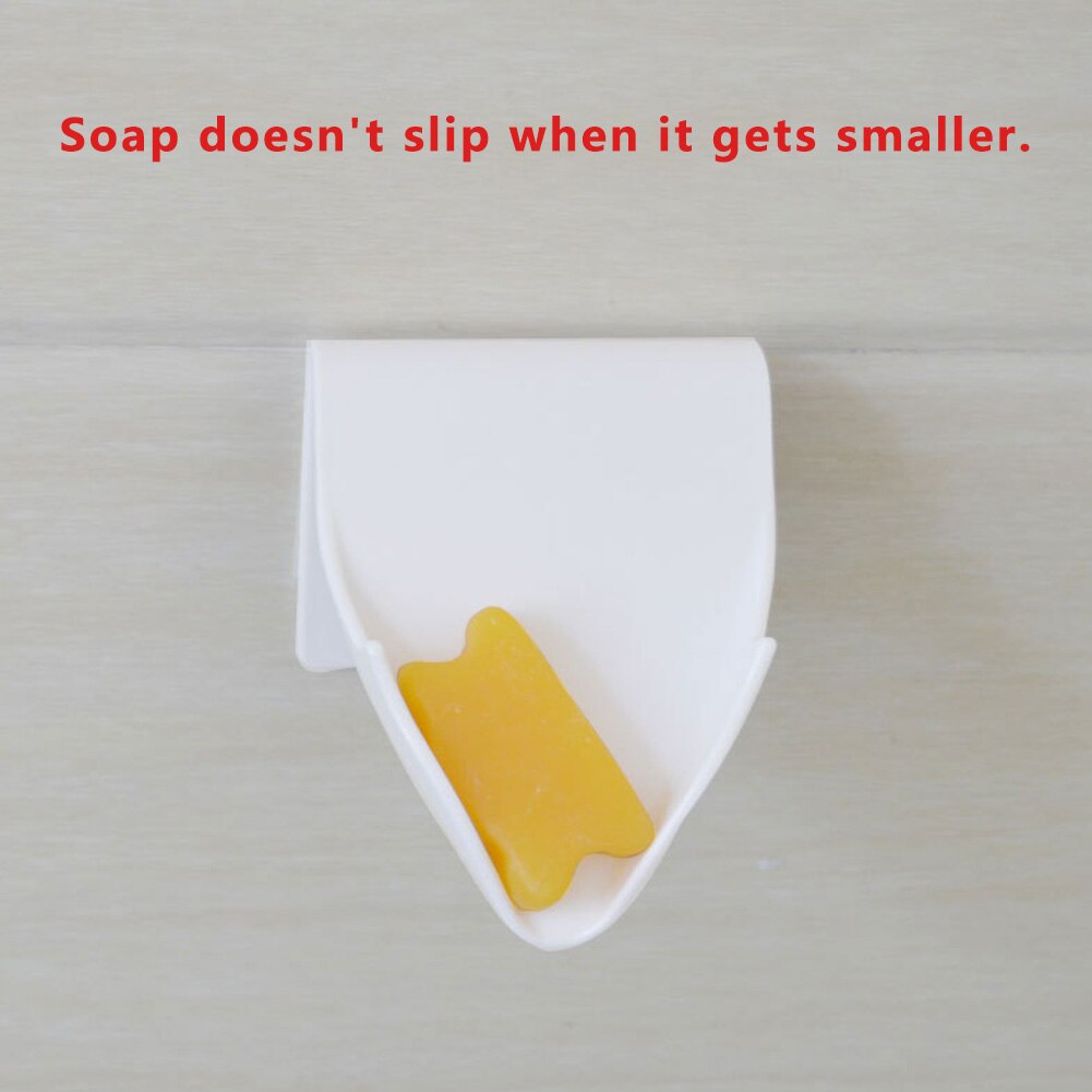 Wall Mount Stable ABS Practical Hygienic Storage Home Quick Drain Bathroom Self Adhesive Soap Holder No Drilling Space Saving
