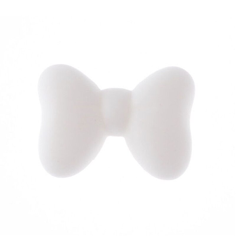 Anneau de dentition en Silicone à nœuds | Perles pour bébé, bricolage, perle d'infirmière, bijoux Chewable Silicone bébé, perles de dentition: 001white