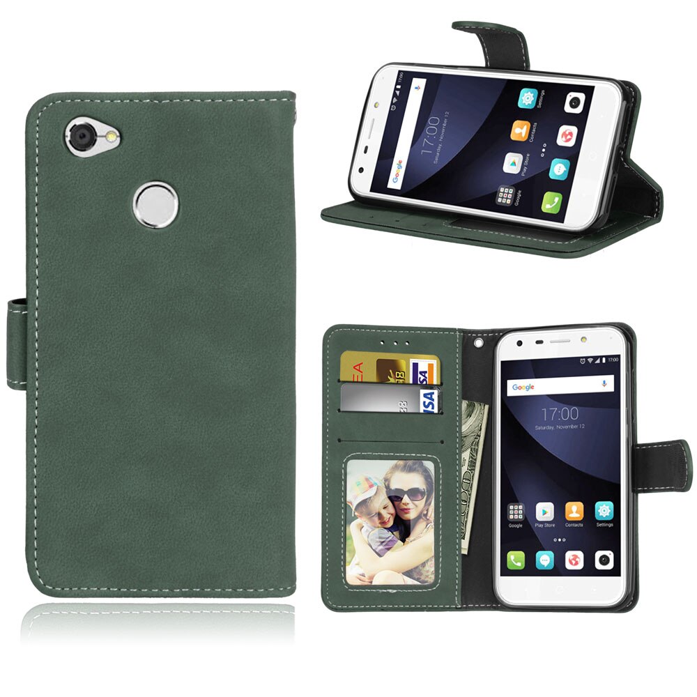 Flip Bag For ZTE Blade A6 Case Flip Leather Case For ZTE Blade a6 Wallet Style Stand Cover For ZTE Blade A6 Lite Cover: green