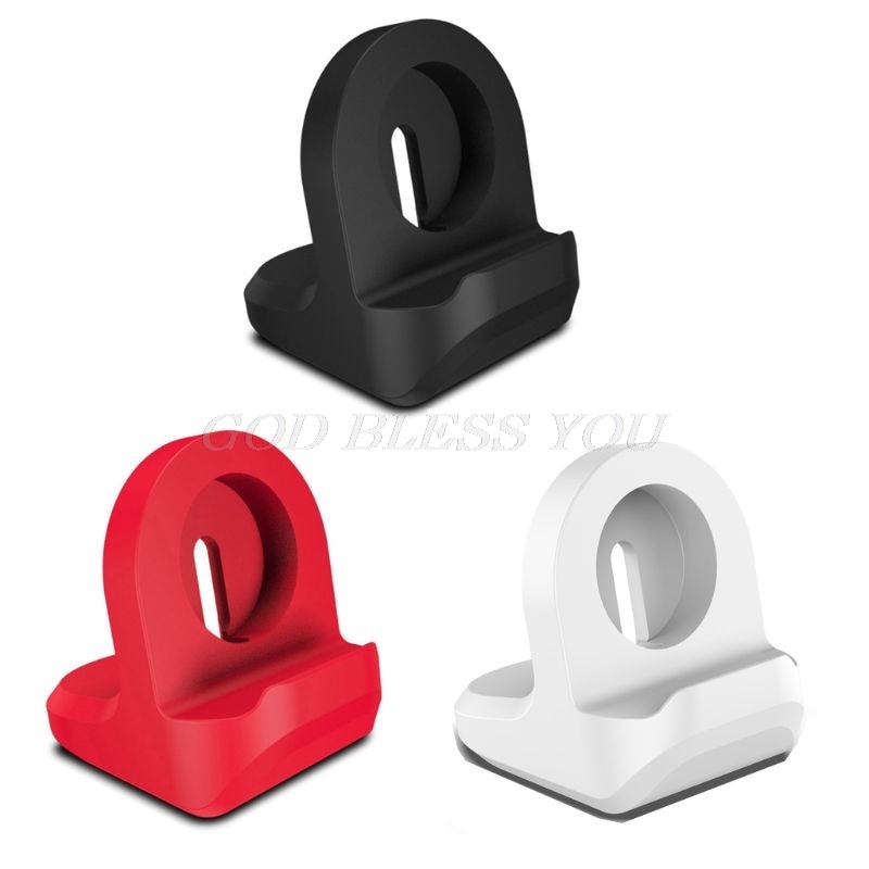 Silicone Charge Stand Holder Station Dock for Apple Watch Series 1/2/3 42mm 38mm Charger Cable For iWatch