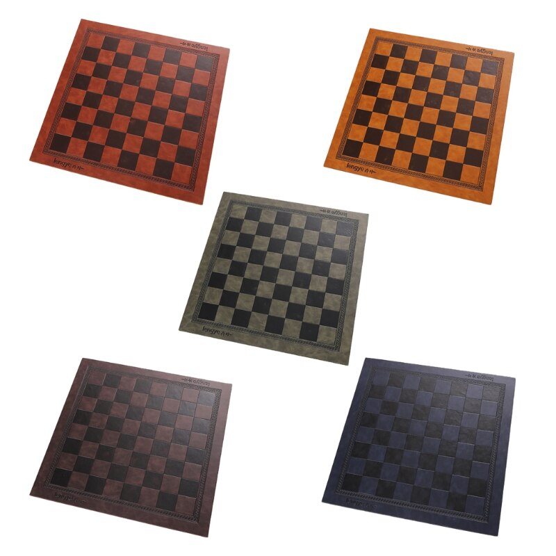 Tabuleiro de couro internacional jogos de tabuleiro tapete damas chessboard universal n58b