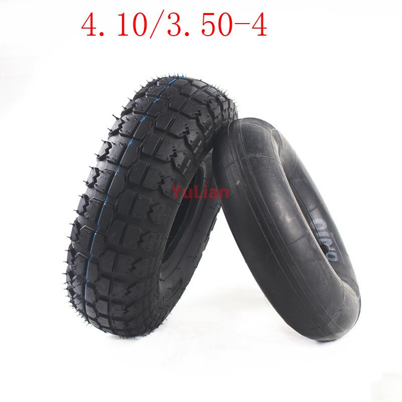 Good 4.10/3.50-4 Inner Outer Tyre 410/350-4 Pneumatic Wheel Tire for Electric Scooter, Trolley Accessories
