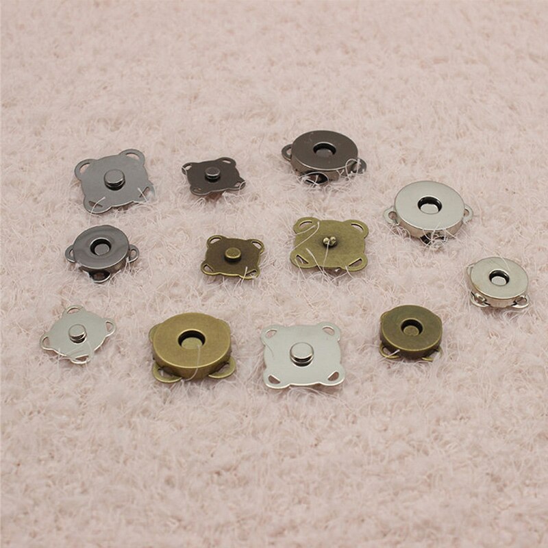 10 st magnetknapp magnetisk handväska spännen stängning sömnad knapp plånbok kläder handväska spänne väska tillbehör 14/18mm