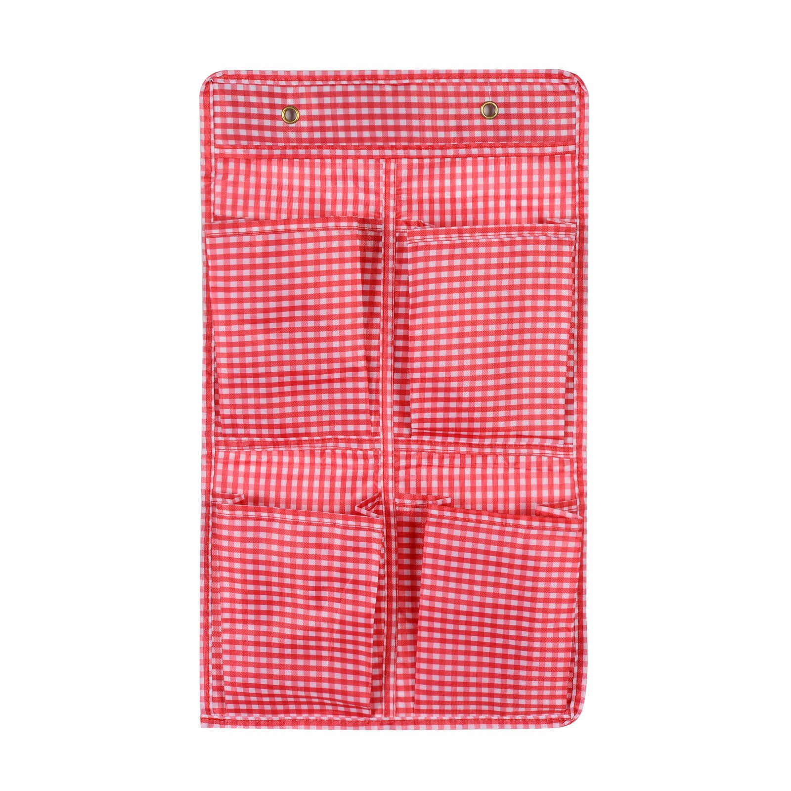 4/6/9/12 sac suspendu porte pochette de rangement multi-fonction distributeur de poche de rangement mural Oxford tissu sac mural rangement placard support: Red / 6 Pocket