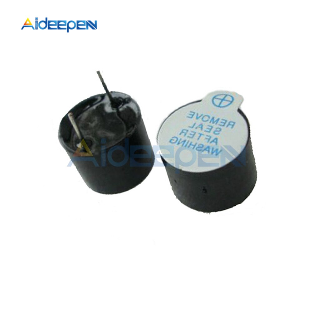 5Pcs 5V Active Buzzer Magnetic Long Continous Beep Tone Alarm Ringer MINI Active Piezo Buzzers For Computers Printers 12*9.5mm