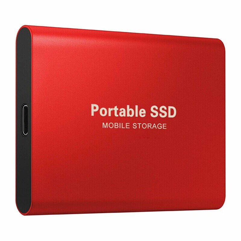 Disco duro externo SSD de 1TB, 2TB, tipo C, USB 3,0, de estado sólido, portátil, móvil: Color rojo / 2TB