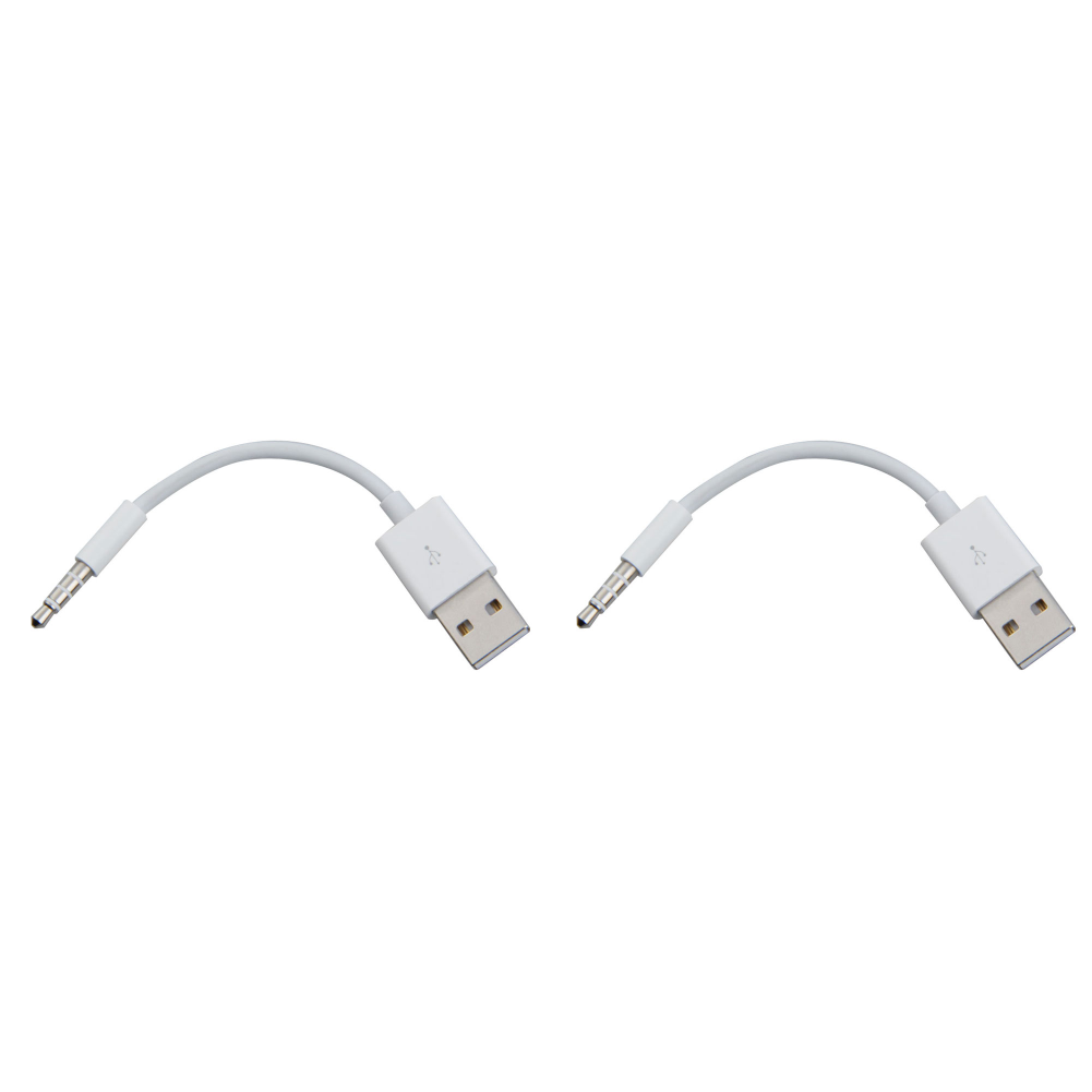 1/2/5 Stuks Lader Data Usb 3.5Mm Sync Audio Kabel Voor Ipod Shuffle 3e Gen: WHITE