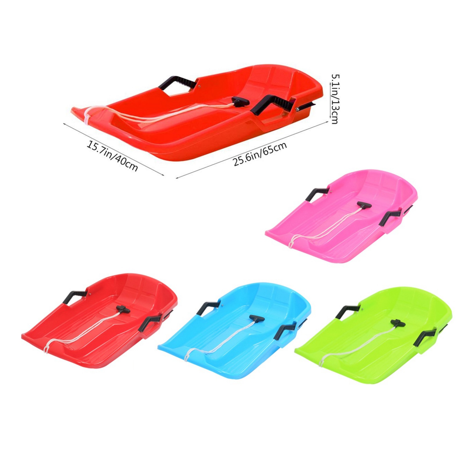 High Density Snow Downhill Sled Toboggan Bent Durable Sledge for Single Person Outdoor Winter Toy Sliding Boat Board Toboggan