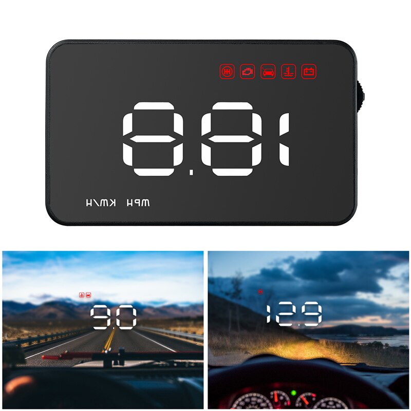 Alarme Auto-montée pour voiture, HUD OBD II, système de survitesse, pare-brise, alarme de tension électronique, A1000