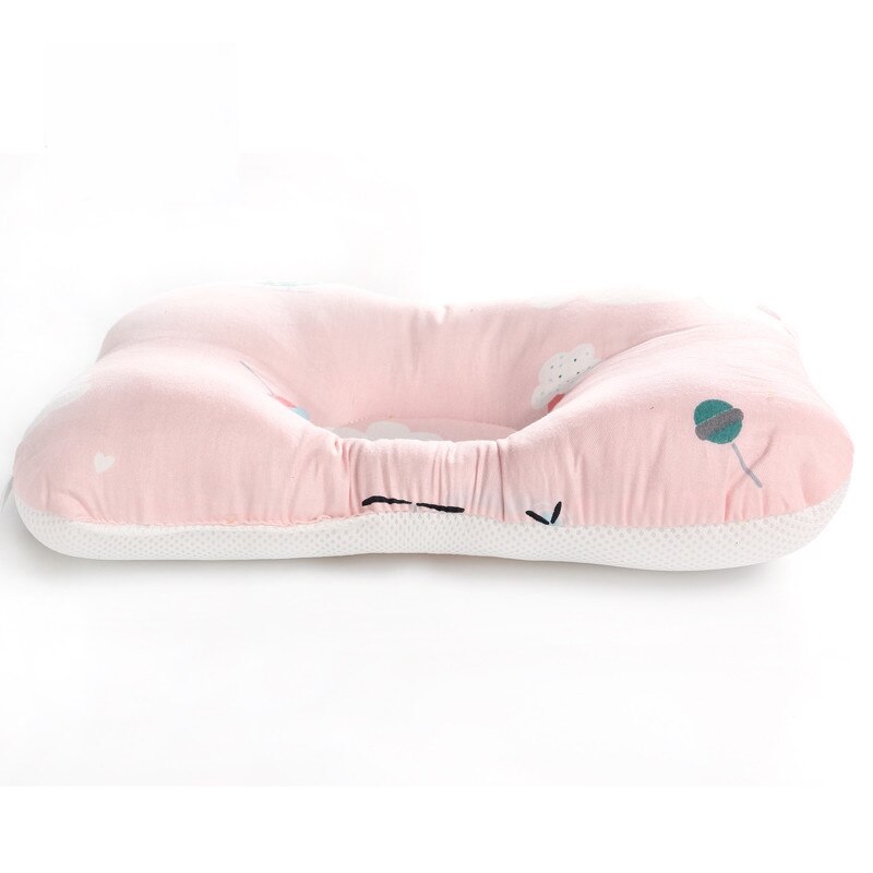 Baby nyfödda kuddavtryck forma anti-bias kudde 0-1 år gammal spädbarn bomull 3d mesh andas kudde baby sängkläder kuddar
