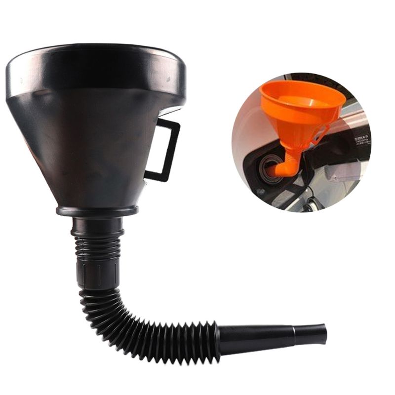 Embudo de combustible de plástico multifuncional con boquilla de extensión Flexible, filtro de pantalla de malla para aceite de motor de coche, queroseno líquido G