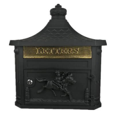 Aluminum Mailbox With Lock Home Vintage Letter Newspaper Post Box Ourdoor Garden Waterproof Pastoral Rural Style Mailbox: MB-04-A