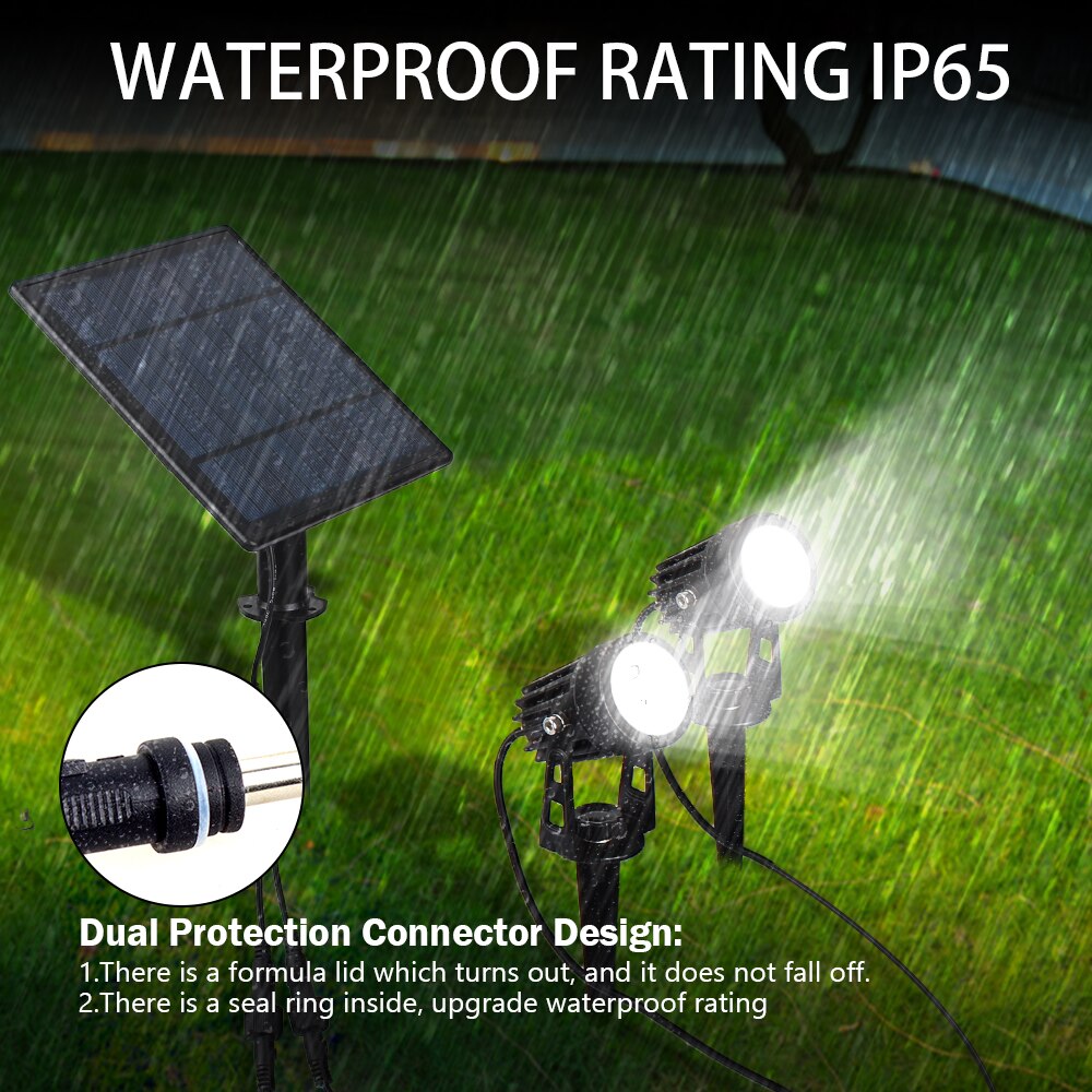 Spotlight op zonne-energie IP65 LED-licht op zonne-energie Buitenlandschap Tuin Boom Afzonderlijk lamp Aluminium antiroest zonnelamp