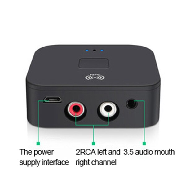 BLS-B11 NFC Bluetooth Receiver 5.0 3.5mm Jack Aux Stereo Wireless Adapter Music Support APTX LL for Car Speaker RCA Bluetooth 5.