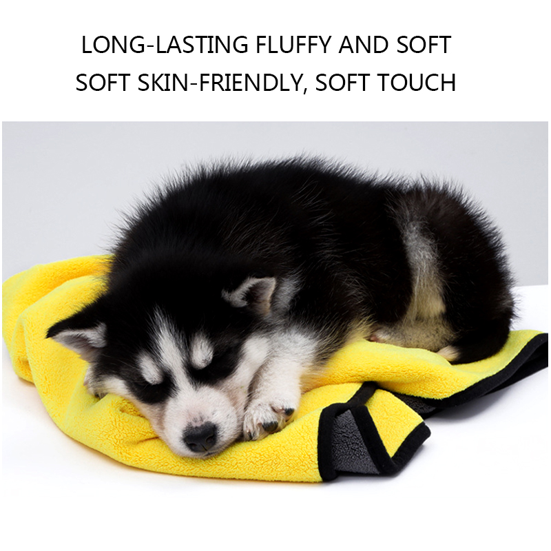 Toalla absorbente para mascotas, Toalla de baño de secado rápido para gatos y perros grandes, suministros de baño de nano fibra, 10 veces de absorción