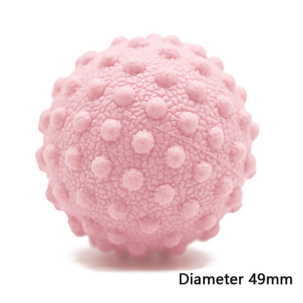 TPR Spiky Massage Ball Trigger Point Hand Foot Pain Relief Plantar Fasciitis Reliever Exercise Ball Hedgehog TrainingGriper Ball: Pink