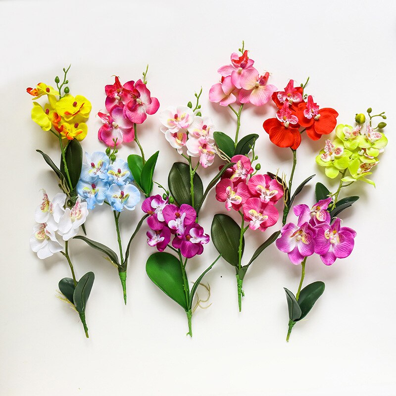 29cm de haut soie fleur artificielle papillon orchidée fleur d'orchidée pour nouvelle maison maison mariage Festival décor Simulation fleur