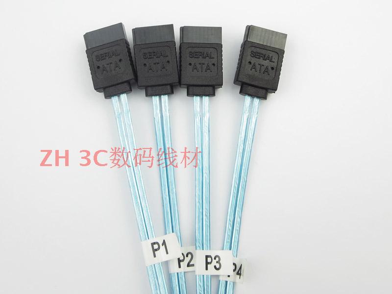 4 geïnstalleerde sata-kabel sata 3.0 vier geïnstalleerde server harde schijf sata datakabel sata 3 iii generatie