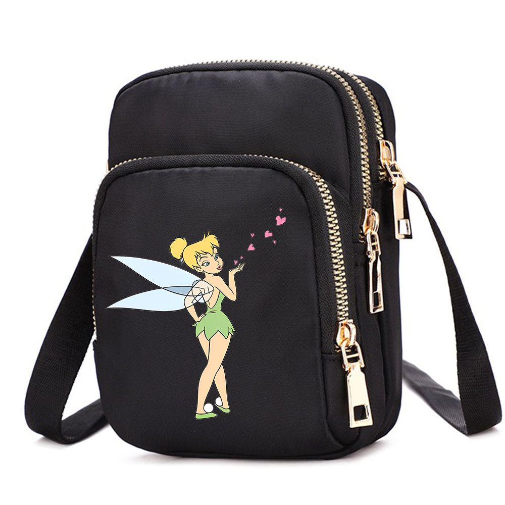 Tinker Bell mobiele telefoon portemonnee crossbody tas voor schoudertassen grote draagtas dames onderarmhandtassen vrouwelijk meisje: Licht Geel