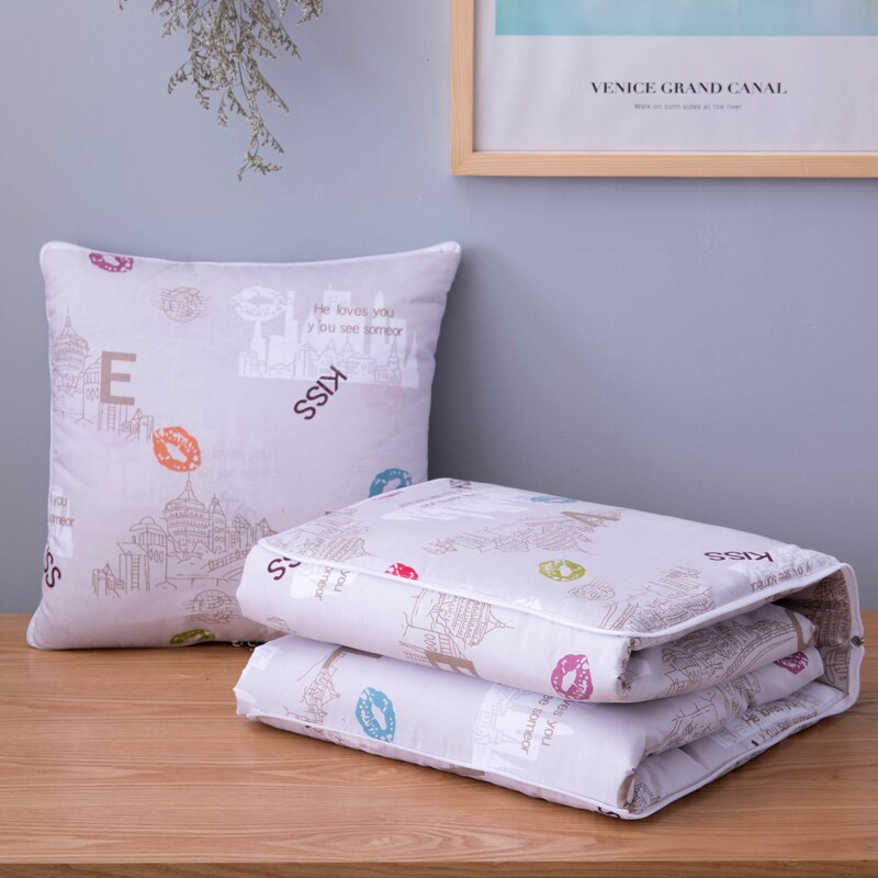 Bomull tegneserie quilt teppe bærbart sammenleggbart firkantet pute hjemmekontor bil air condition quilt: 7