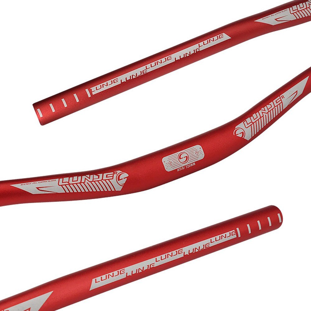 Accessori per Mountain Bike con manubrio curvo per bicicletta in lega di alluminio LUNJE per parti del ciclo del volante con attacco manubrio da 31.8mm 720/780mm