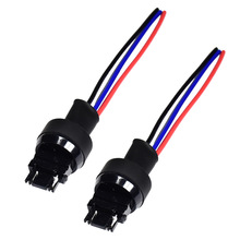 YUNPICAR 3157 3156 T25 Mannelijke Adapter Socket Stekkers Connectors Kabelboom voor Automotive Brake Gloeilampen (Pack van 2)