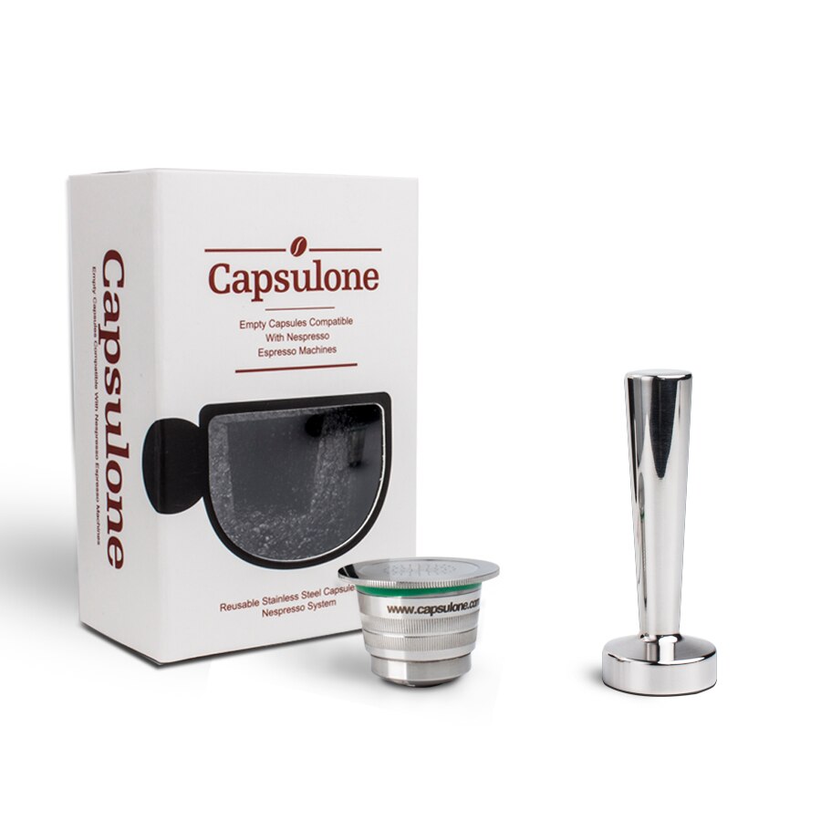 Capsulone/RVS Metalen capsule compatibel voor nespresso Machine Hervulbare Reusableand koffie capsule en sabotage