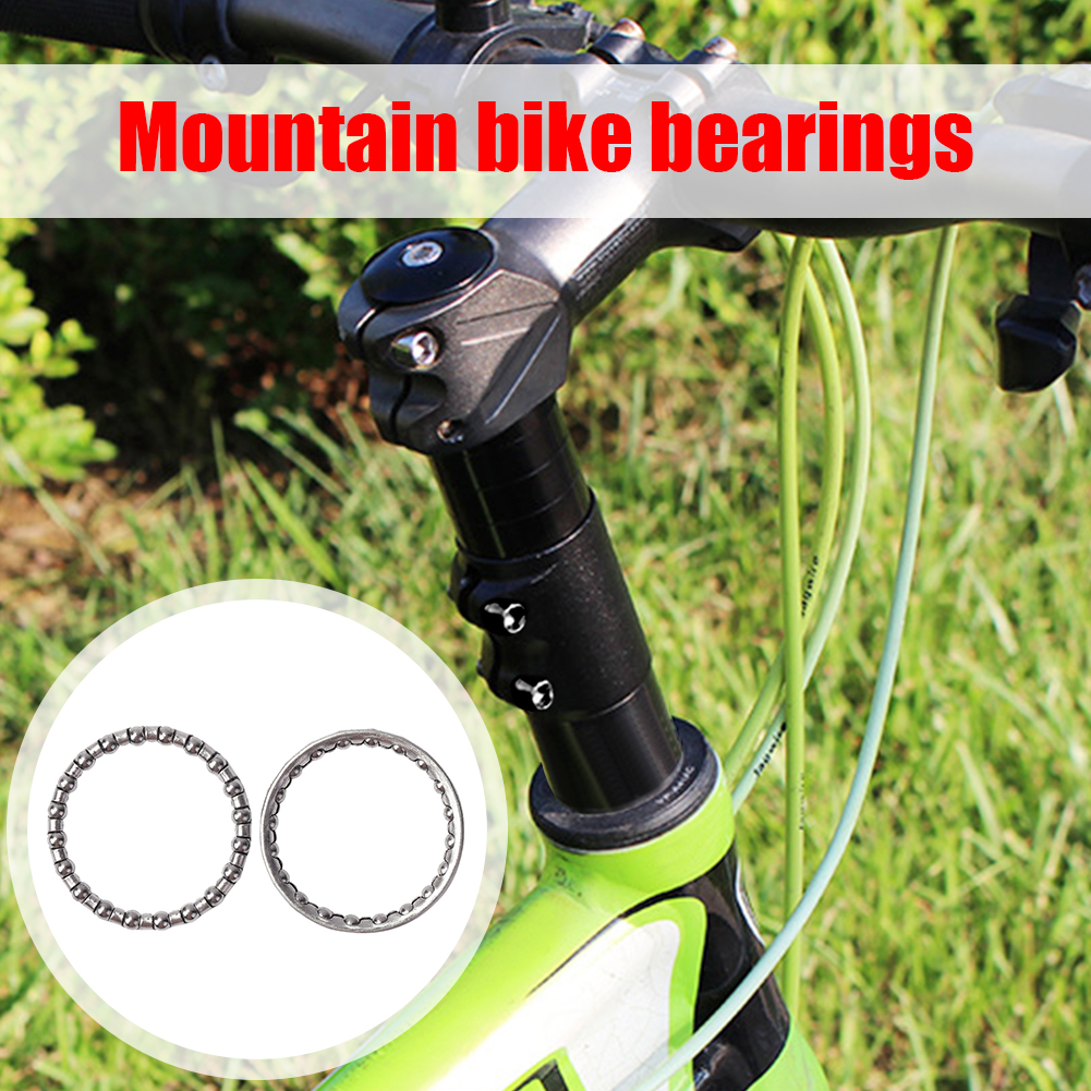 Rolamentos de esferas de bicicleta universal, garfo dianteiro, auriculares, MTB, Mountain Bike, aço, peças da cabeça, 34mm, 44mm, 10Pcs