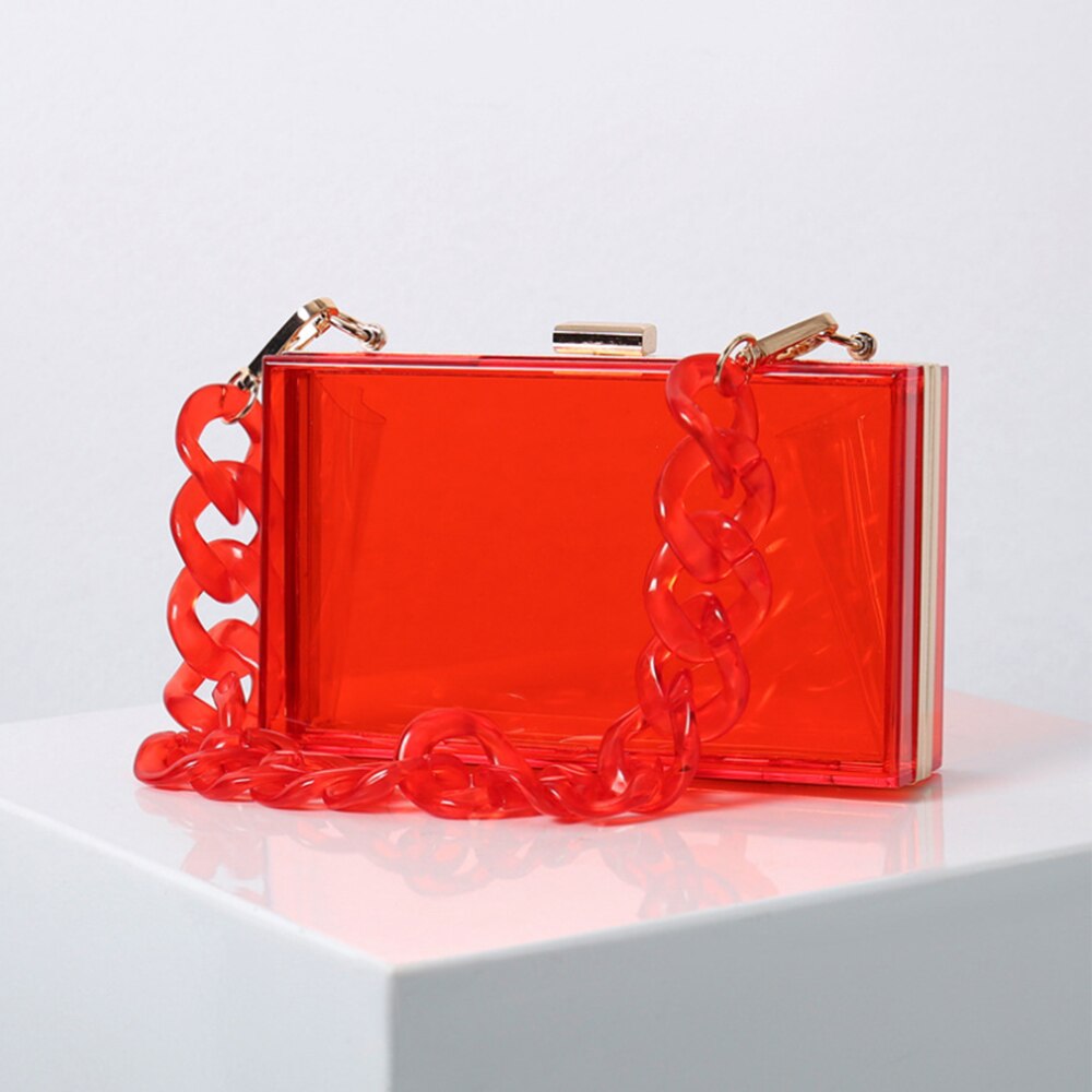 Blauw Hand Tas Leuke Portemonnees Voor Vrouwen Jelly Tote Crossbody Tas Clutch Portemonnees Voor Vrouwen Avond Wedding Handtassen Beroemde: Square Red