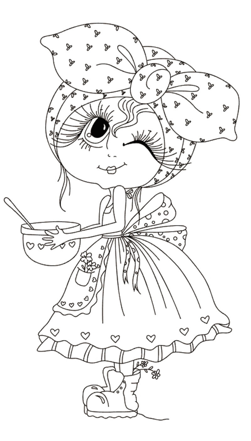 10x6 Girl cooking Transparent Clear Silicone Stamp Seal for DIY scrapbooking photo album Decorative clear stamp