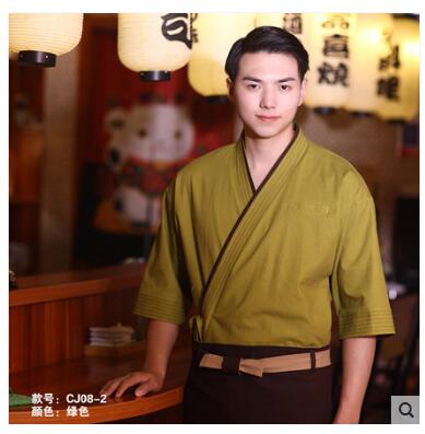 Japońnarty kucharz jednolita restauracja i strój hotelowy Sushi sklep japońskie kimono mężczyźni wiosna: Xl