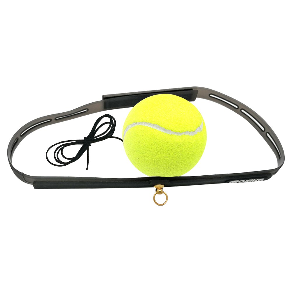 Juego de Pelota de goma para boxeo, reacción de entrenamiento con diadema para accesorios de trabajo eficaces: Tennis-Yellow