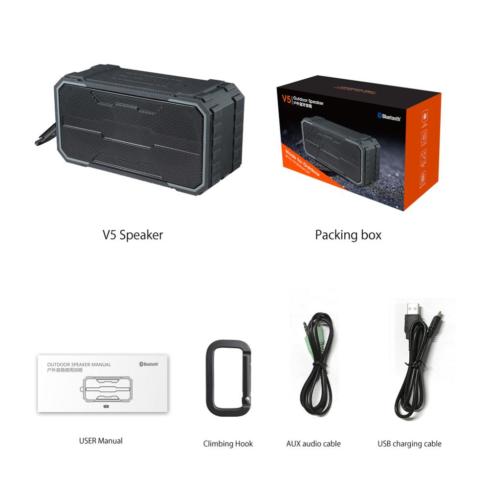 IPX6 Waterproof Wireless Portable Bluetooth Speaker With 10Watt Stero Sounds, Hands Free, Aux-in Mode Support