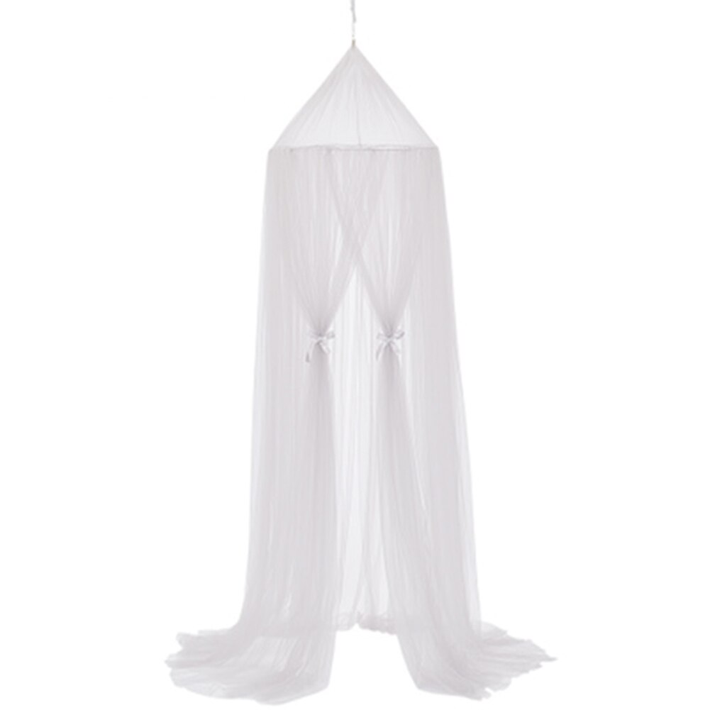 Moustiquaire à suspendre en Polyester pour lit d&#39;enfant, baldaquin de princesse, dôme, tente, protection pour bébé, doublure de lit en Textile domestique: White