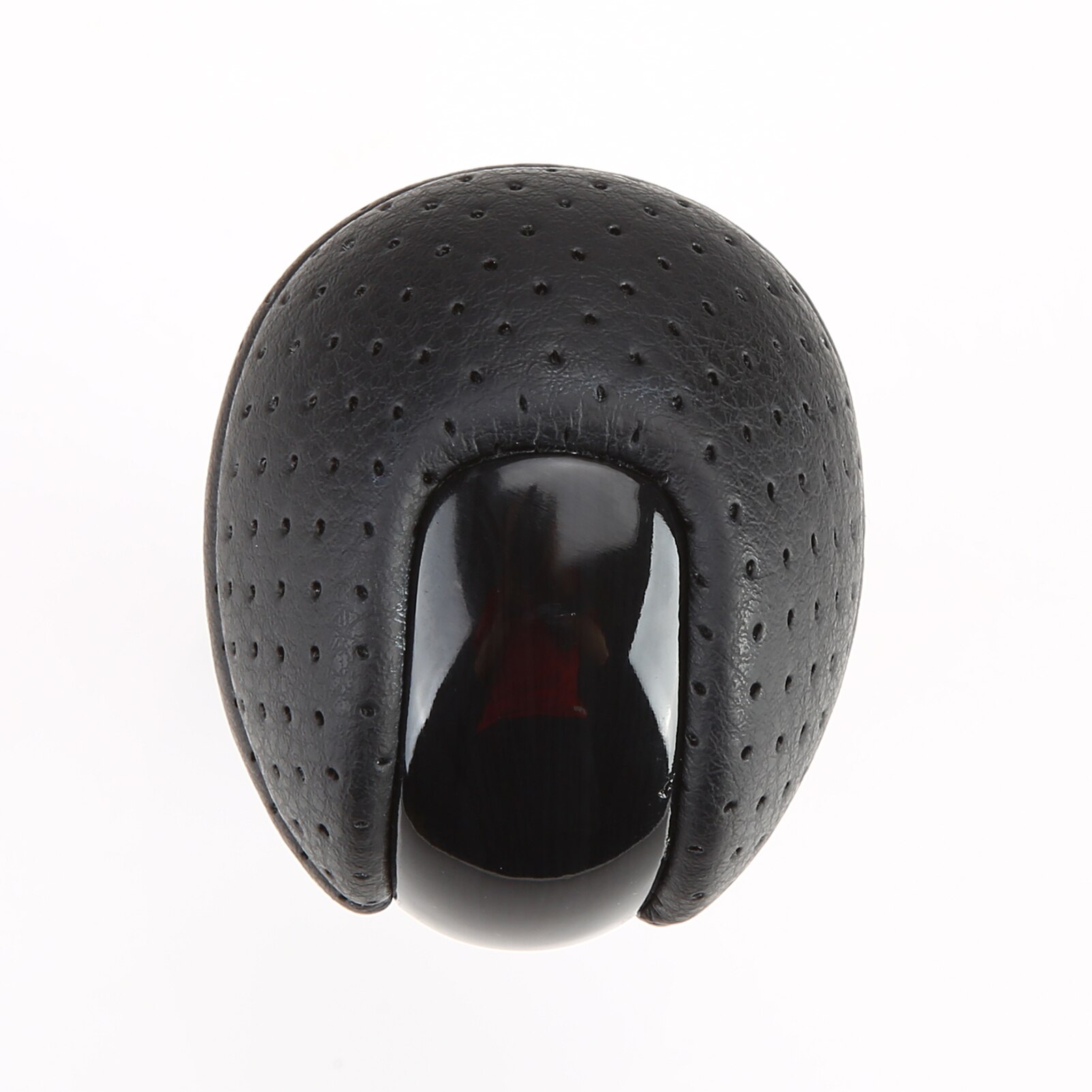 Carbon Fiber Black Faux Leather Gear Shift Knob Electroplating Gear Stick Level Suit for Toyota Lexus Mazda