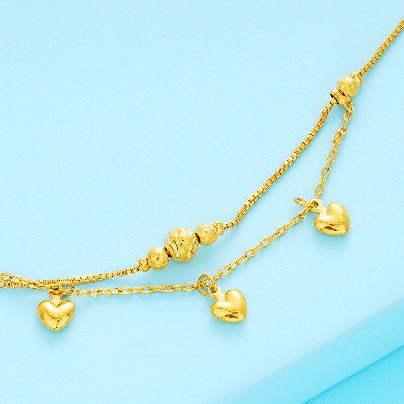 Women Gril Tassel Chain heart shape Gold Metal Chain Anklet Ankle Bracelet Foot Chain Jewelry Beach Anklet