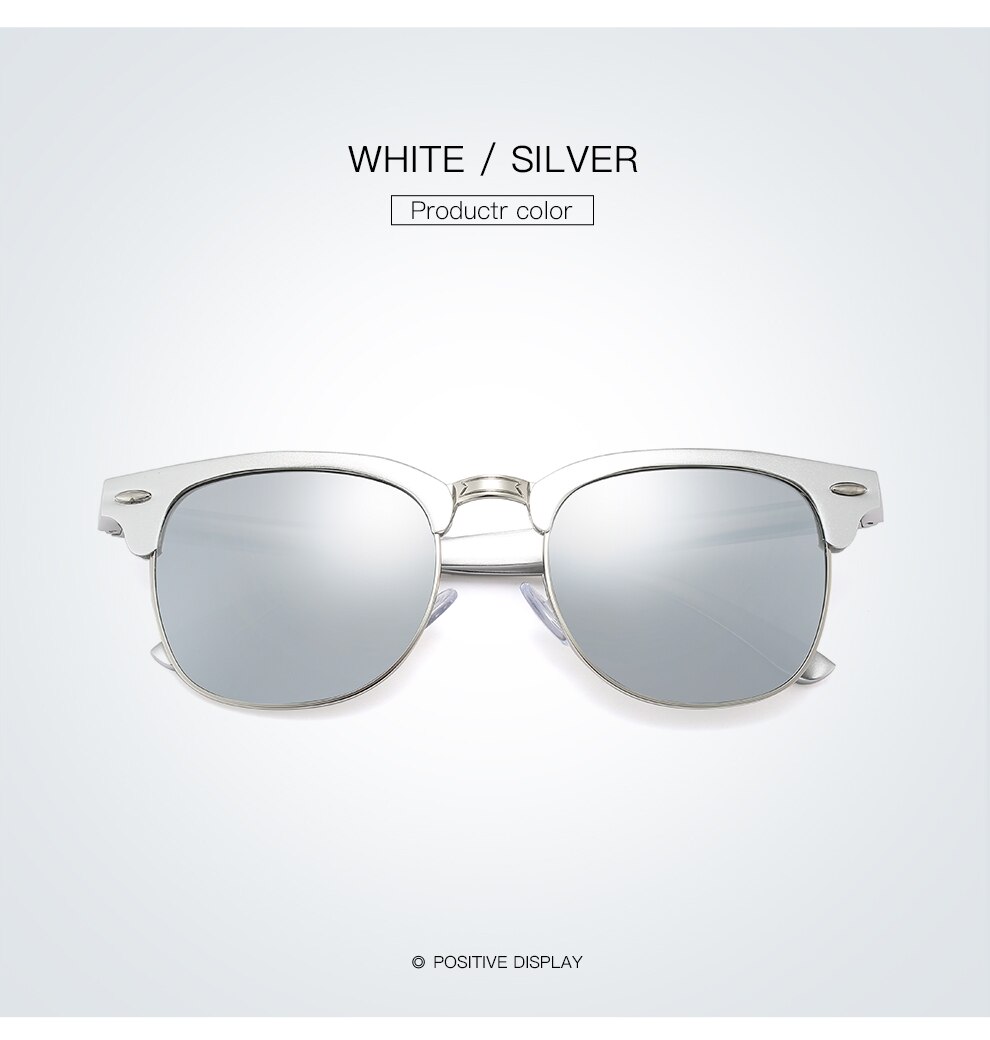 AIELBRO Mannen Gepolariseerde Zonnebril Vrouwen Outdoor Vissen Sport Wandelen Fiets Zonnebril Mannelijke Goggle UV400 Gafas De Sol: C06 WHITE SILVER