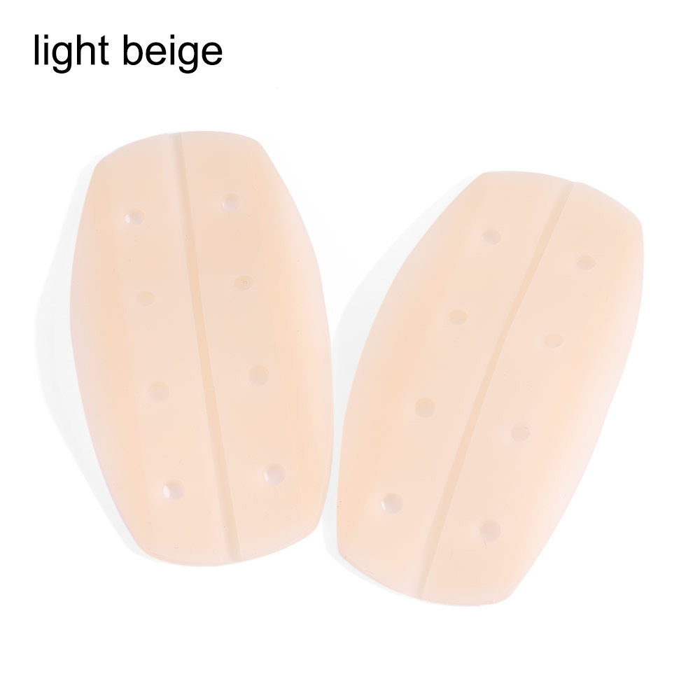1 Paar Zachte Siliconen Half-Transparante Anti-Slip Schouder Pads 2 Stks/partij Lady Relief Pijn Bra Strap kussens Geen-Slip Houder: light beige A