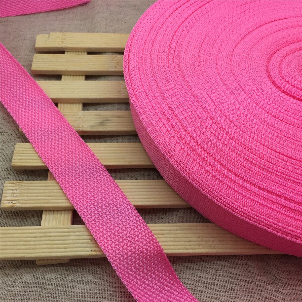 10 Yards/Roll 30mm Wide Strap Nylon Webbing knapsack Strapping Bags Crafts: Pink