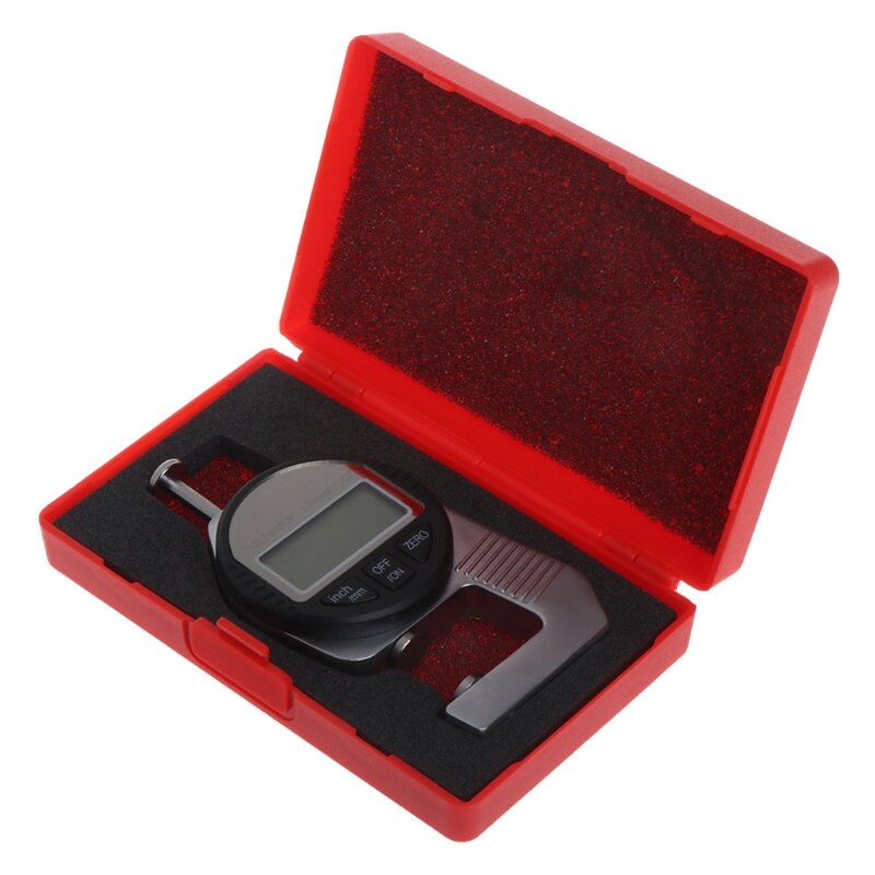 0.01MM LCD Digital Thickness Gauge Thickness Measuring Tool Paper Leather Cloth Thickness Gauge 0-12.7mm/0-0.5inch Micrometer