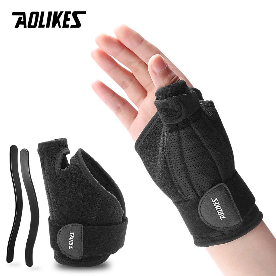 AOLIKES-muñequera de apoyo para el antebrazo, muñequera para levantamiento de pesas, envolturas de entrenamiento para gimnasio, 1 unidad
